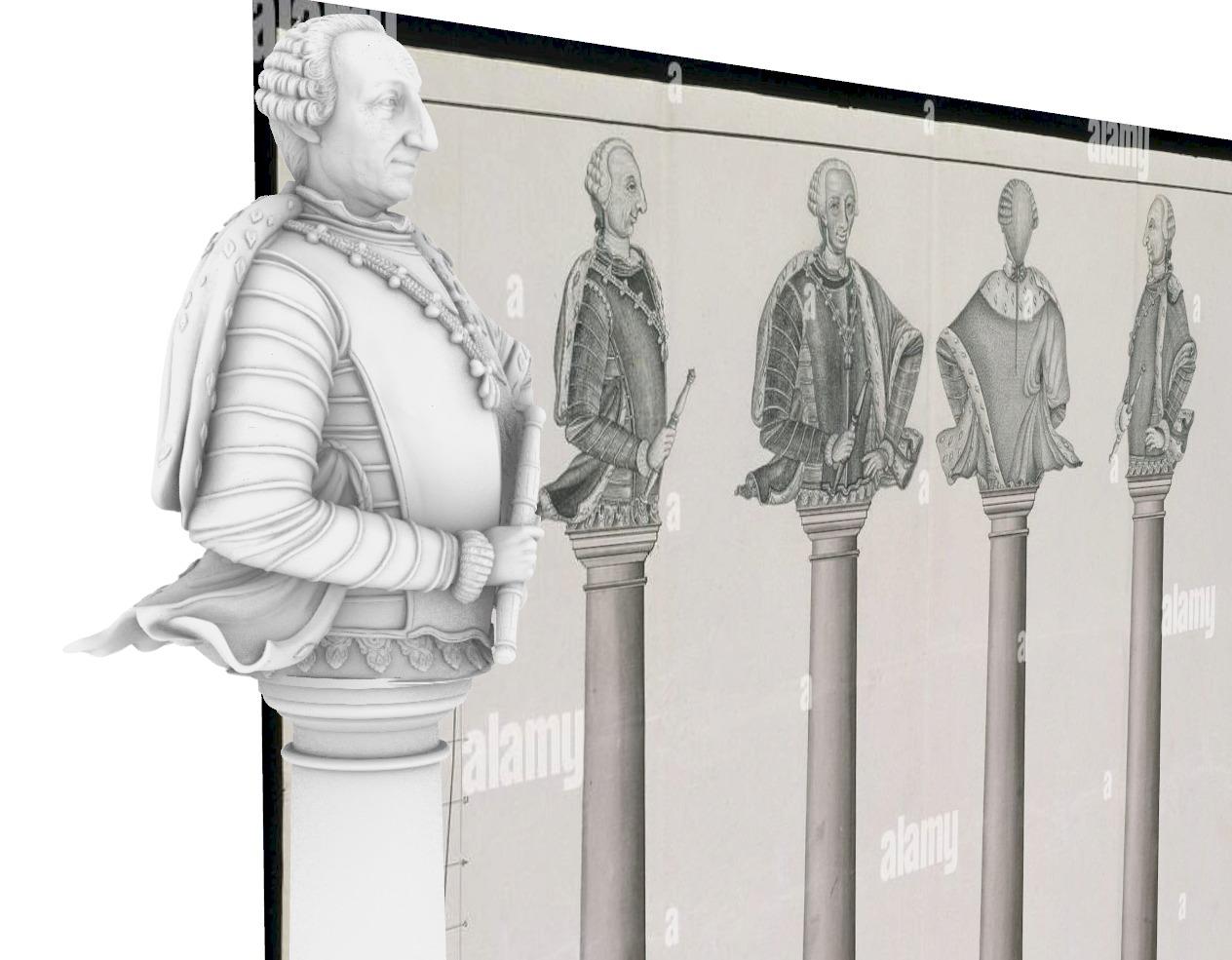 Busto de Carlos III en Orán: modelado y recuperación digital